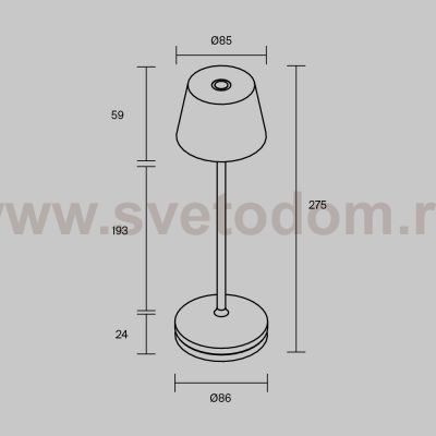 Аккумуляторный светильник Maytoni MOD494RL-L1BK