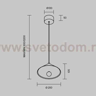 Подвесной светильник Maytoni MOD534PL-L16B3K