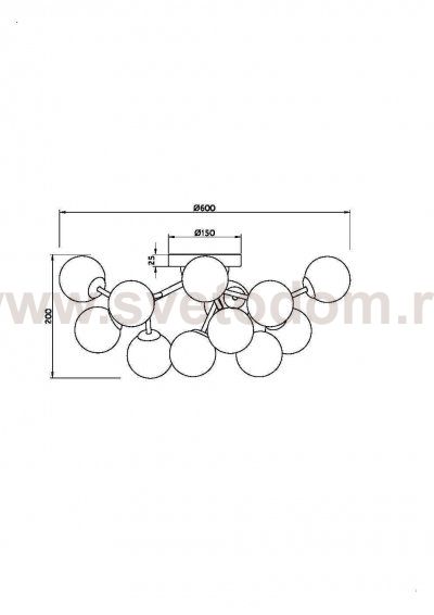Потолочный светильник Maytoni MOD545CL-12B Dallas
