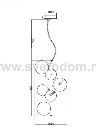 Подвесной светильник Maytoni MOD545PL-06G Dallas