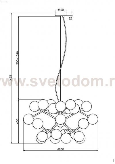 Подвесной светильник Maytoni MOD545PL-24B Dallas