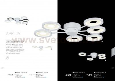 Люстра диодная Maytoni MOD809-CL-03-36-W Aprilia