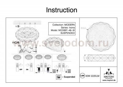 Люстра Maytoni MOD897-46-W Ivona