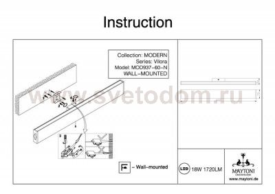 Бра Maytoni C937-WL-01-18W-N Vilora