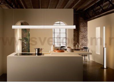 Торшер Modula Twisted light grey/plisse