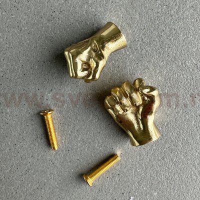 Ручка-кнопка MOS004 brass