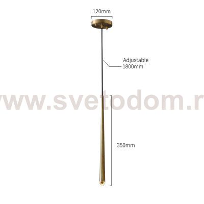 Подвесной светильник MT8863-1H antique brass