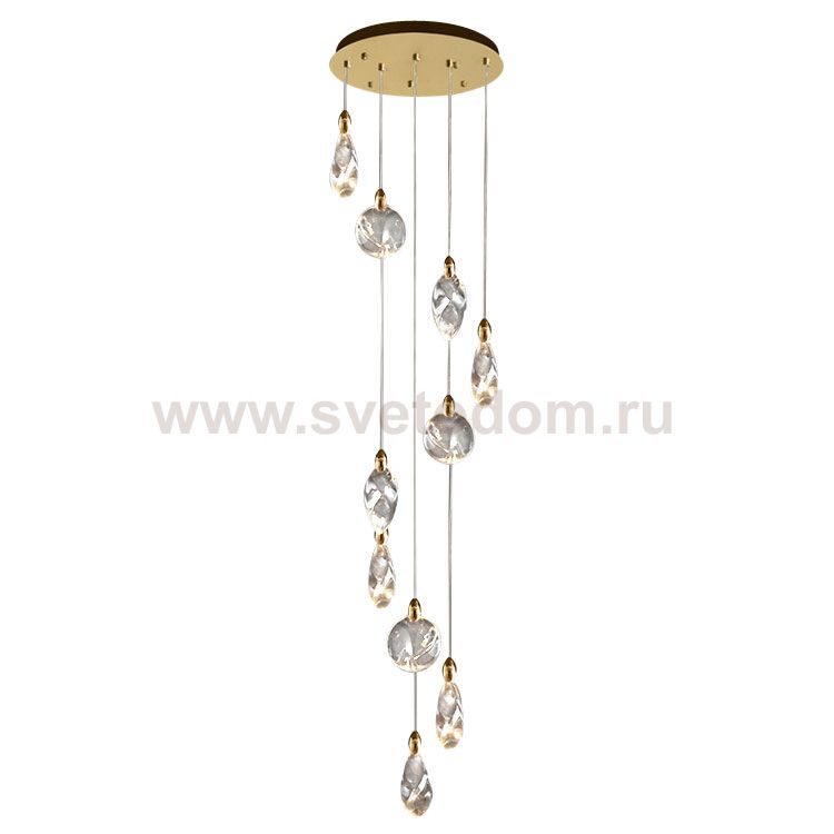 Подвесной светильник MT9176-10H titanium gold