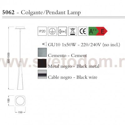 Подвесной светильник Mantra 5062 GHERY