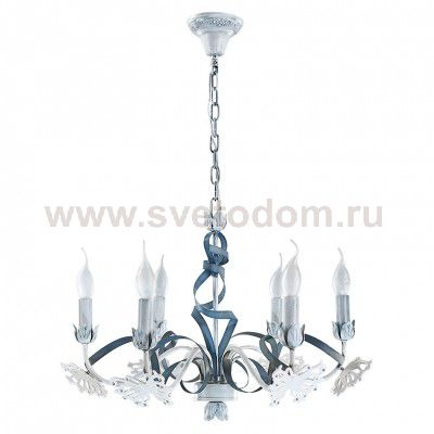 Люстра Milano-CL60E14*6WH металл, акрил E14*6*60W