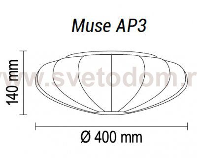 Настенно-потолочный светильник Muse AP3 10 01s