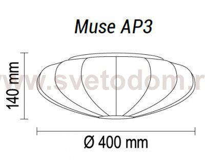 Настенно-потолочный светильник Muse AP3 10 09s