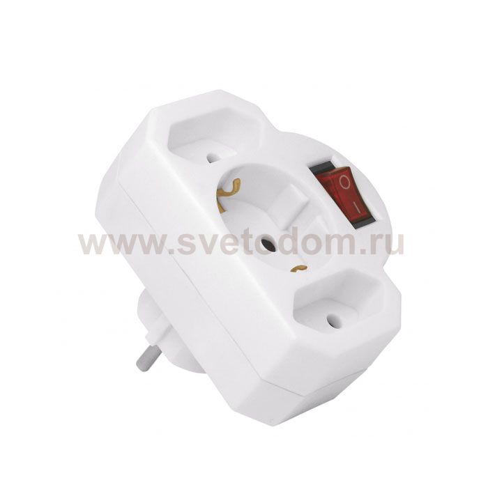 Разветвитель Navigator 94 698 NAD-3-R2F-WH 3 гн. (в ряд) 1гн с/з 2гн б/з