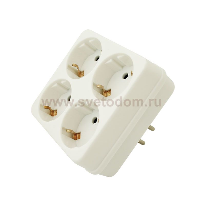 Разветвитель Navigator 71 501 NAD-Q-4E-WH 4 гн. с/з (квадрат)