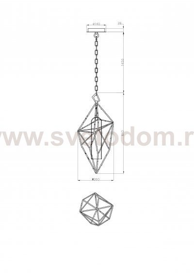 Люстра подвесная Lucia Tucci NAOMI 4750.1 gold