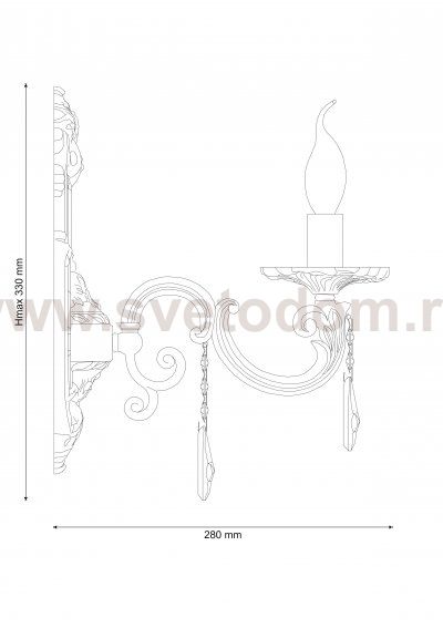 Светильник настенный бра Lucia Tucci Napoli w148.1 white antique