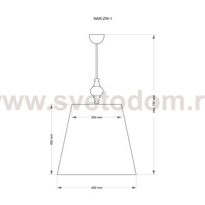 Люстра KUTEK MOOD NARNI NAR-ZW-1 (CZ) 