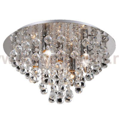 Светильник н/п CRISTAL 5хE14х60Вт. мет/стек. Хром NC37005/1