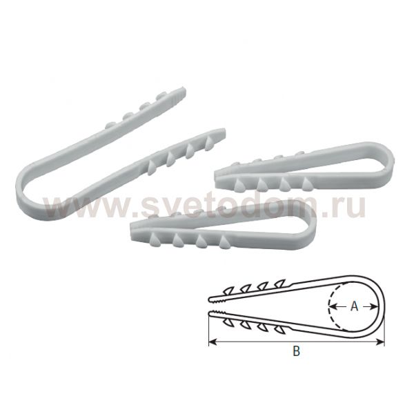 Дюбель хомут Navigator 71 852 NCU-19-25-65-50/WH (50шт)