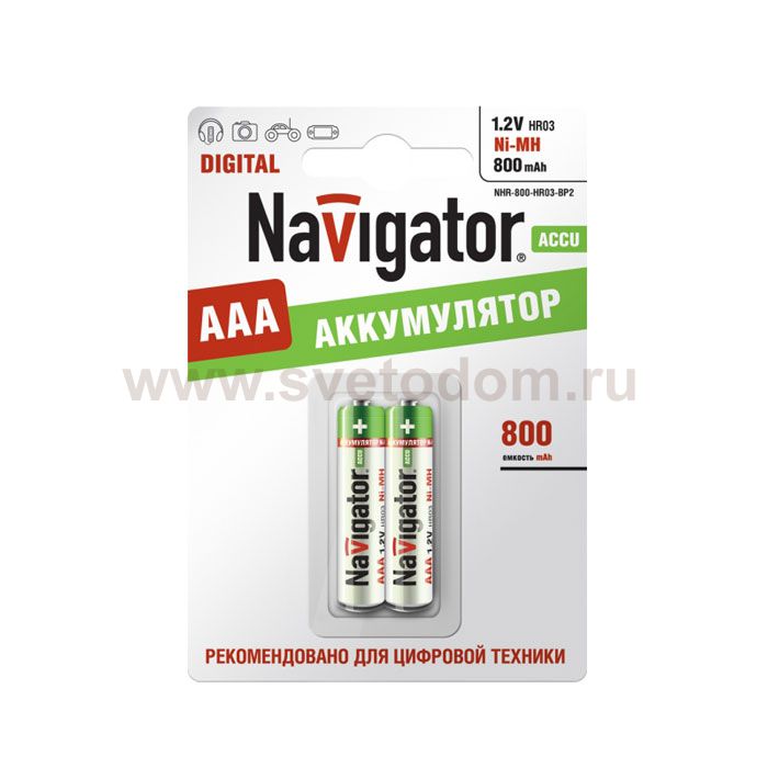 Аккумулятор AAA Navigator 94 461 NHR-800Mh (2шт)