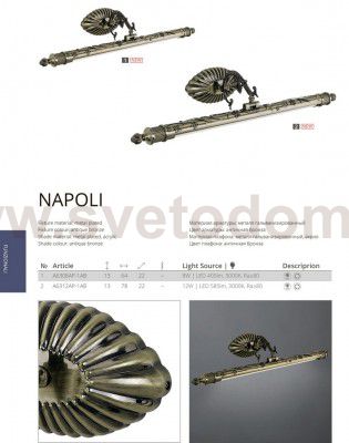 Светильник для картин диодный 8вт Arte Lamp A6308AP-1AB NAPOLI