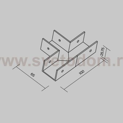 Комплектующие для уличной трековой системы Maytoni O-TR001-TC Комплектующие для уличной трековой системы Elasity IP