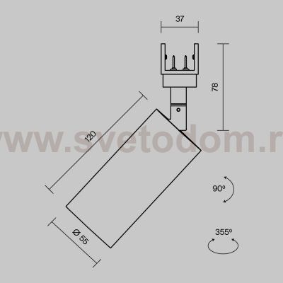 Уличный трековый светильник Outdoor O-TR01-1-S-16WB3K