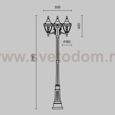 Ландшафтный светильник Maytoni O026FL-03B Rivoli