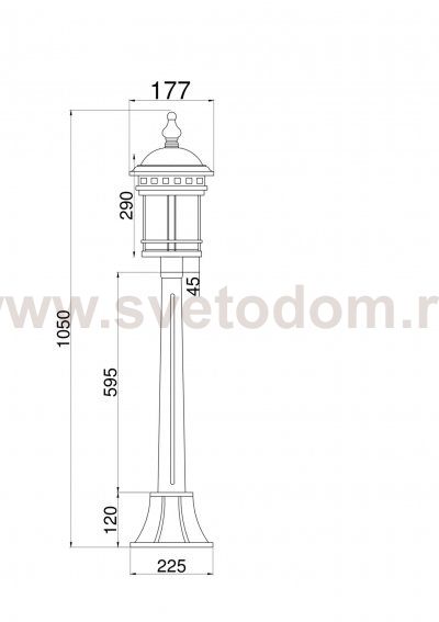 Ландшафтный светильник столб Maytoni O031FL-01BR Salamanca