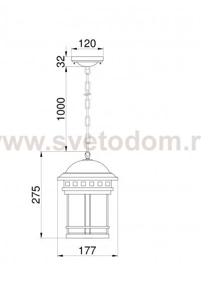 Светильник уличный подвесной Maytoni O031PL-01BR