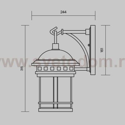Светильник настенный уличный Maytoni O031WL-01BR Salamanca