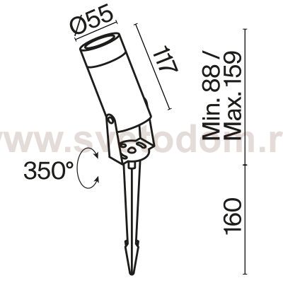 Ландшафтный светильник Maytoni O050FL-L5GF3K Bern