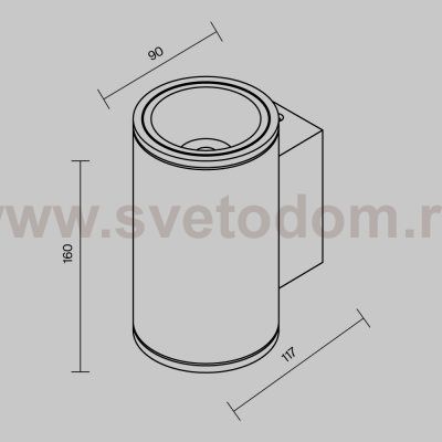 Настенный светильник (бра) Maytoni O303WL-L10W3K Shim