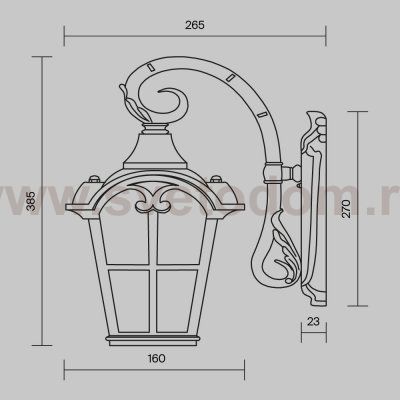 Настенный светильник (бра) Maytoni O413WL-01BZ Albion