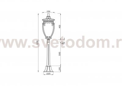 Ландшафтный светильник Maytoni O414FL-01BZ1