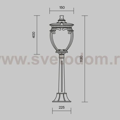 Ландшафтный светильник Maytoni O414FL-01BZ1