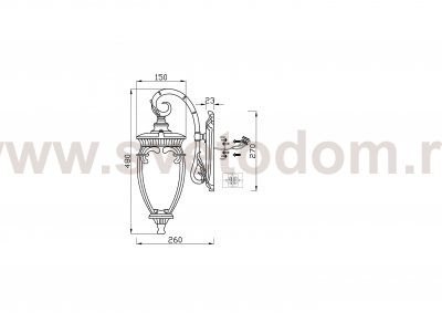 Настенный светильник (бра) Maytoni O414WL-01BZ