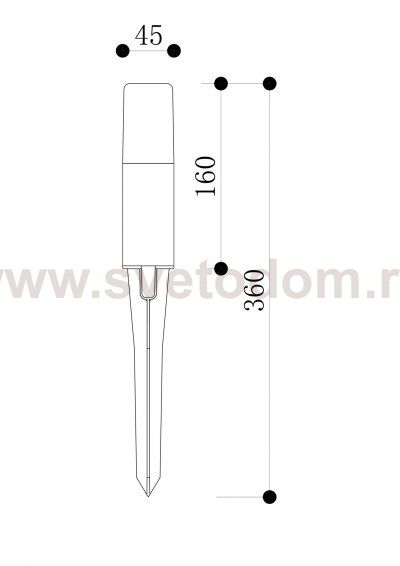 Ландшафтный светильник Maytoni O416FL-L3B3K Talpa
