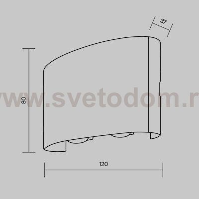 Настенный светильник (бра) Maytoni O417WL-L4B3K Strato