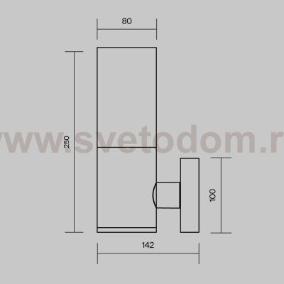 Настенный светильник (бра) Maytoni O418WL-01GR 