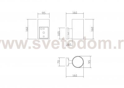 Настенный светильник (бра) Maytoni O419WL-01B Rando