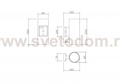 Настенный светильник (бра) Maytoni O419WL-02GR Rando