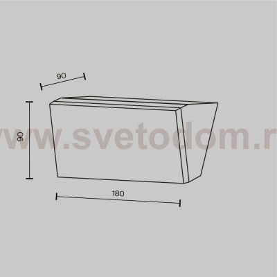Настенный светильник (бра) Maytoni O436WL-L10GF3K Brick