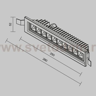 Встраиваемый светильник Maytoni O488DL-L12GF3K Ghost