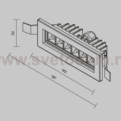 Встраиваемый светильник Maytoni O488DL-L6GF4K Ghost