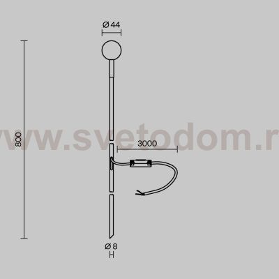 Ландшафтный светильник Outdoor O523FL-L2BS3K