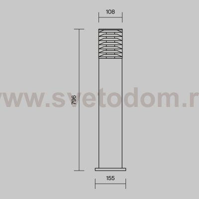 Фонарь уличный (столб) Maytoni O576FL-01GR1 