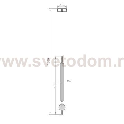 Подвесной светильник OD2503-H78 gold