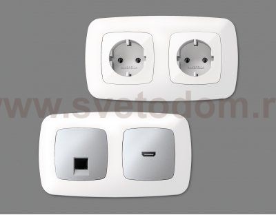 Рамка OMEGA Ecta (Белый матовый) 1-ая OF140121 Ambrella Volt