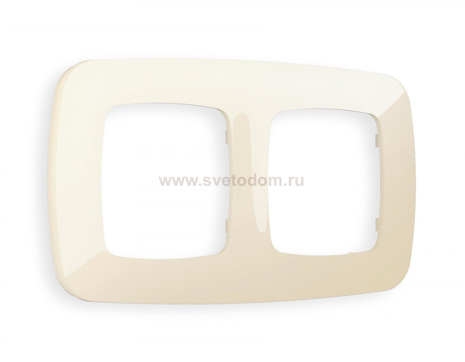 Рамка OMEGA Ecta (Бежевый глянец) 2-ая OF140302 Ambrella Volt